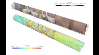 OpenFOAM Simulation Statix Mixer [upl. by Juliette]