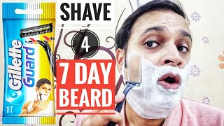 Gillette Guard Shave 4 on 1 Week Beard [upl. by Fenny]