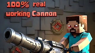 Easy Real Working Cannon In Minecraft ❤  Best for Revenge  TheGameRoom  gaming [upl. by Deming491]