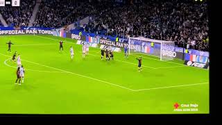 Barcelona vs real sociedad lewandowski offside goal [upl. by Tenaj]