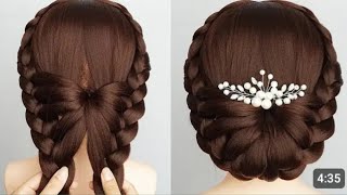 Simple Hairstyles for Daily hair tutorialsarees Lehenga hair styleQuick and easy hair style [upl. by Katzen]