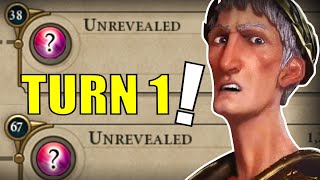 Civ 6  I Didn’t Expect This Turn 1 Challenge To Be This Hard – 1 Deity Rome Civilization VI [upl. by Schluter599]