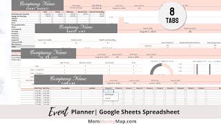 Event Planner Spreadsheet Google Sheets [upl. by Nichol]