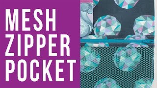 How to Add a Mesh Zipper Pouch to a Bag [upl. by Wilser]