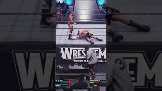 Kurt Angle Eliminates Brock Lesnar wwe2k24 wwe2k24gameplay [upl. by Jehias]