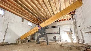 Restoring A 7000 Mansion HUGE Kitchen Floor Beam Rebuild [upl. by Ralleigh]