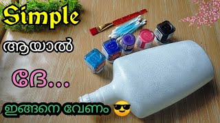 Easy Bottle PaintingTree painting using budsscenery bottle paintingmylifestylebyfasla [upl. by Nomit]