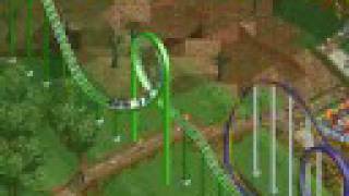 Roller Coaster Tycoon Brakes Fail Glitch [upl. by Towne]