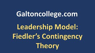 Notes of Fiedler Contingency Theory [upl. by Enegue]