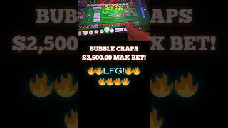 LFG 2500 MAX BET Bubble Craps Roll 936🔥🔥🔥Bluffinbob Realbrettski Shorts Casino Dice [upl. by Dachia]