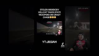 STOLEN WIDEBDOY HELLCAT TAKES TROOPERS ON CRAZY HIGH SPEED CHASE [upl. by Lindell]