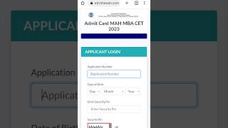 How to download MAH CET Admit Card 2023😎MBAMMS CET Hall Ticket Out Now😱Mah Cet admit card 2023 aj [upl. by Maxy]