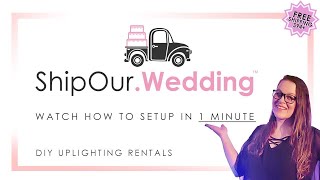 DIY WEDDING UPLIGHTS RENTAL HOW TO SETUP QUICK [upl. by Samala]