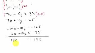 Solving a System of Equations With Fractions [upl. by Anuahsar]