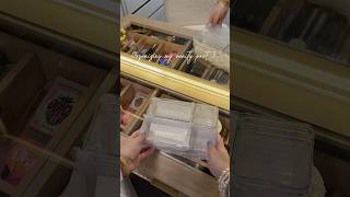 Organizing my vanity part 3 ❤️ vanity organization asmr asmrsounds aesthetic home [upl. by Etiuqram662]