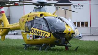 Notarzthubschrauber nach Sturz vom Balkon in Wartberg an der Krems im Einsatz [upl. by Aneej]