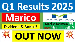 MARICO Q1 results 2025  MARICO results today  MARICO Share News  MARICO Share latest news [upl. by Jana92]