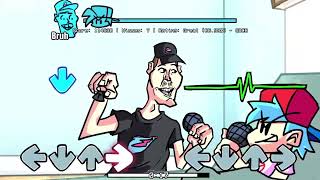 FNF VS MeatCanyon Mr Beast  Flatline Song Hard [upl. by Nesyrb]