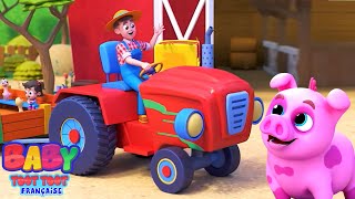 Roues Sur le Tracteur Ferme Véhicules et 3D Comptines pour Enfants [upl. by Nogam]