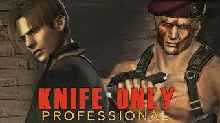 Resident Evil 4 HD Professional  Krauser Boss Fight  Knife Only  No Damage New Version [upl. by Dulla241]