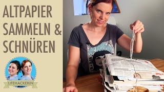 Zeitungen clever bündeln I Einfache Papiersammlung I Recycling Lifehack [upl. by Eedak]