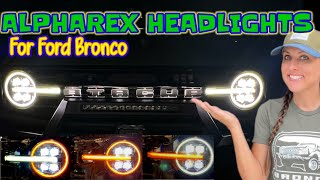 AlphaRex USA NovaSeries AlphaBlack Headlights for Ford Bronco  Install amp Review [upl. by Norab]