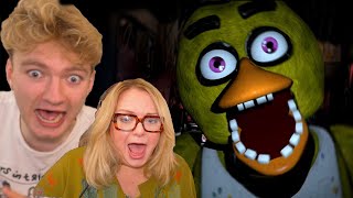 I Forced My Mum To Play Five Nights At Freddys [upl. by Naras106]