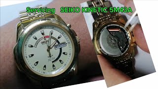 SEIKO KINETIC SQ 50 CAL5M43A  How To Repair Capacitor Seiko Kinetic [upl. by Rodoeht]