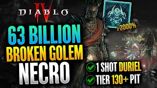 Diablo 4  Perfected Endgame Golem Minion Necromancer Build Guide  Season 4 Best Necro Build [upl. by Shirlene]