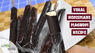 VIRAL HOMEMADE MAGNUM ICE CREAM RECIPE USING BLENDER [upl. by Gunner763]