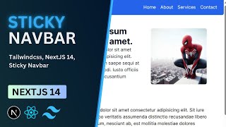 How to Create a Sticky Navbar using Tailwind CSS in React amp Nextjs  tailwindcss reactjs nextjs [upl. by Coben]