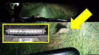 UTV night ride 2022 Polaris Ranger Northstar Ultimate light bar review 10 inch RIGID light bar [upl. by Rosco]