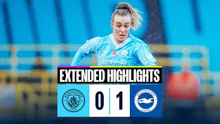 HIGHLIGHTS CITY EDGED OUT BY LATE BRIGHTON STRIKE  Man City 01 Brighton  WSL [upl. by Rednaeel493]