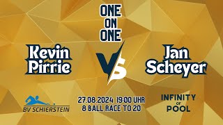 WATCH LIVE  ONE ON ONE Kevin Pirrie vs Jan Scheyer 27082024 [upl. by Anoynek47]