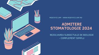 ADMITERE MD 2024  REZOLVAREA SUBIECTULUI DE BIOLOGIE  CS [upl. by Gnoix]