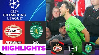 PSV vs Sporting CP 11 Highlights  Champions League 2024  PSV Eindhoven Sporting Lisbon résumo [upl. by Aeriela]