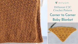 Corner to Corner Crochet Blanket  Free Different C2C Crochet Pattern [upl. by Ut]