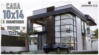 Modern House Design  10x14m 3 Storey  3 Bedrooms [upl. by Aicenra]