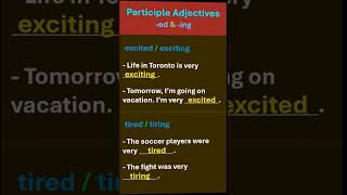 participle adjectives ed amp ing endings [upl. by Leila]