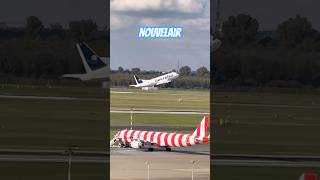 Nouvelair 🛫Takeoff shorts aviation video airplane düsseldorf airport germany travel 2024 [upl. by Tobi682]