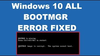 How to fix BOOTMGR is missing Windows 10 [upl. by Wolfson]