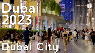 Dubai Burj Khalifa Night City Center Walking Tour 4K  United Arab Emirates 🇦🇪 [upl. by Nywra686]