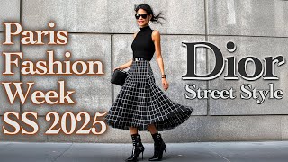 DIOR 🇫🇷 Street Style SpringSummer 2025 Paris Fashion Week Street Style Kings amp Queens of Paris [upl. by Nytsuj922]