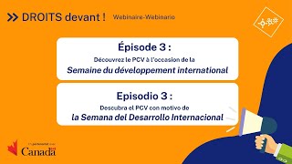 Webinaire DROITS devant   E3  Semaine du développement international [upl. by Delfine]