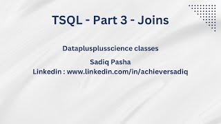 03 TSQL Basics Part 3  JOINS [upl. by Particia123]