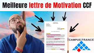 Comment rédiger une LETTRE DE MOTIVATION campus France 🇫🇷  Etudes en France [upl. by Menard]