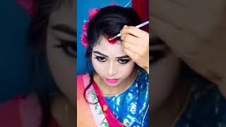 How to Apply Sindoor in Bengali Traditional Styleshorts [upl. by Pinkerton]