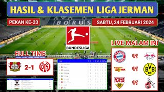 Hasil Liga Jerman Tadi Malam  BAYER LEVERKUSEN vs MAINZ  Klasemen Bundesliga 2024 [upl. by Lazar]