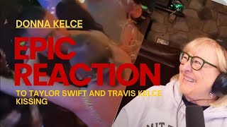 Donna Kelce Gave an Epic Reaction to Travis amp Taylor Swift Kissing at midnight New Years Party [upl. by Asik]