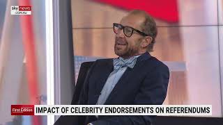 Impact of celebrity endorsements on referendums [upl. by Zimmermann]